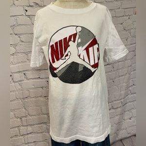 Air Jordan M(10-12) White Short-sleeved T-Shirt